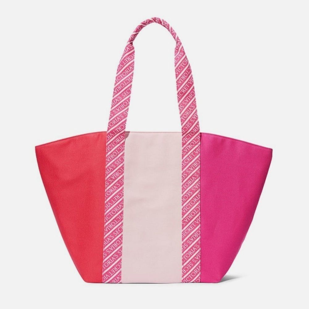 Victorias Secret Pink Color Block Women's Tote Bag.